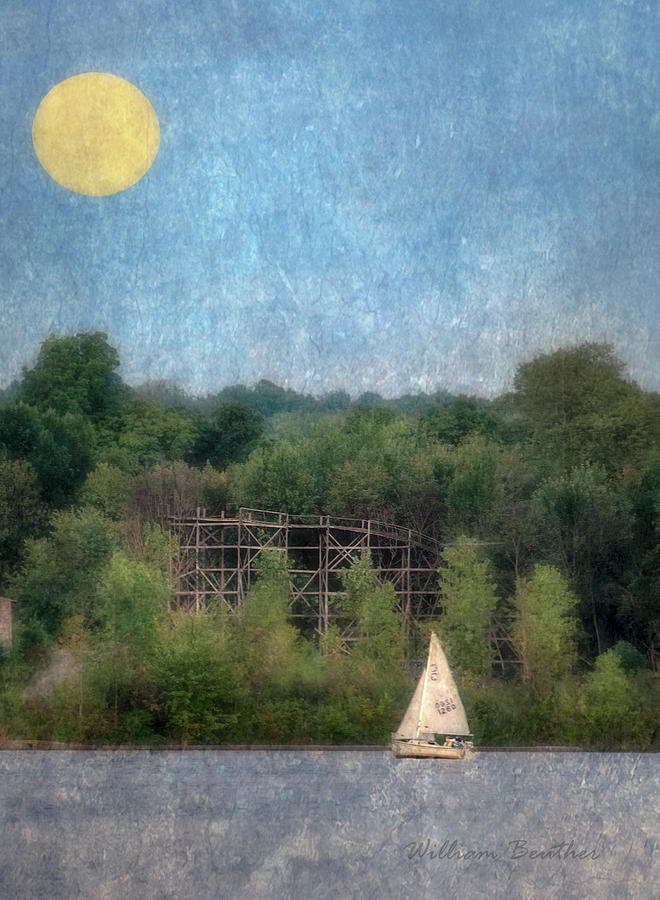 Moon Over Chippewa Lake 3 Photograph by William Beuther