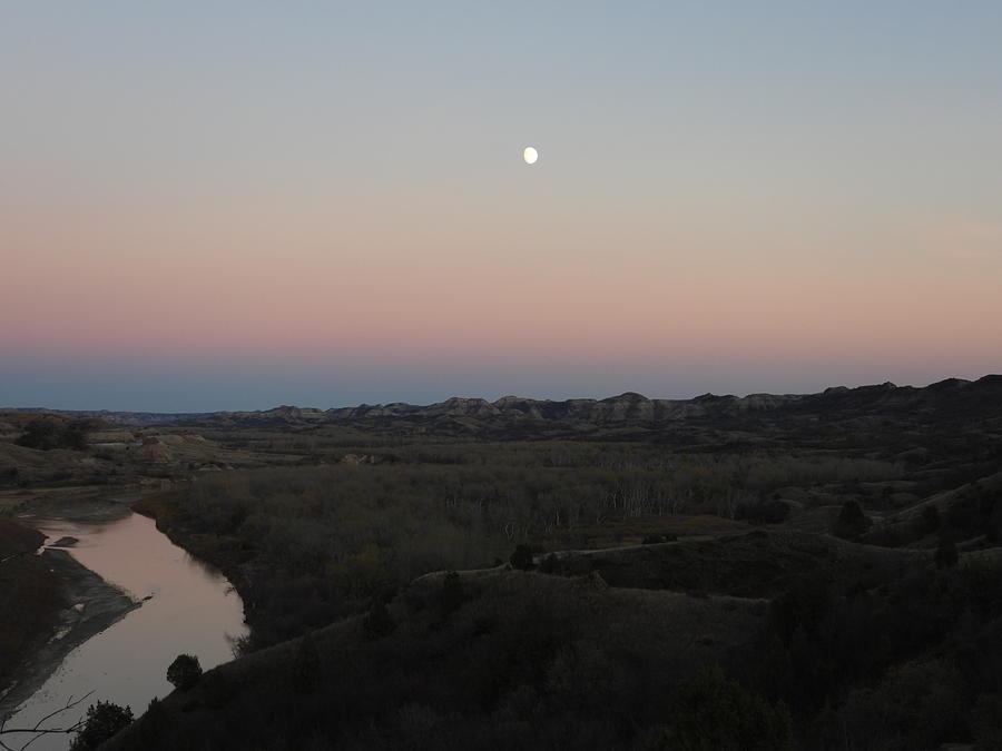 Moon Over River Photograph by Amanda R Wright