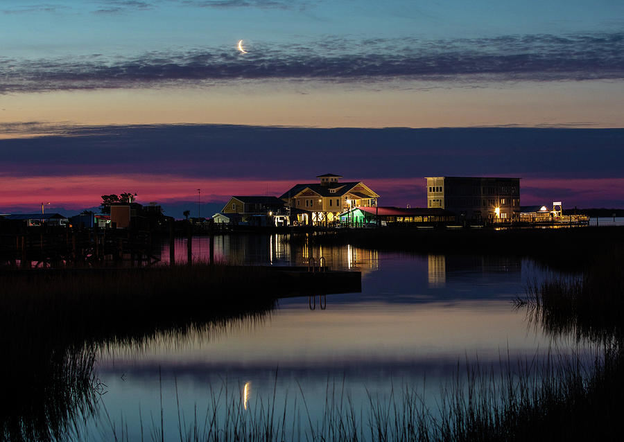 Moon over Southport Photograph by Nick Noble