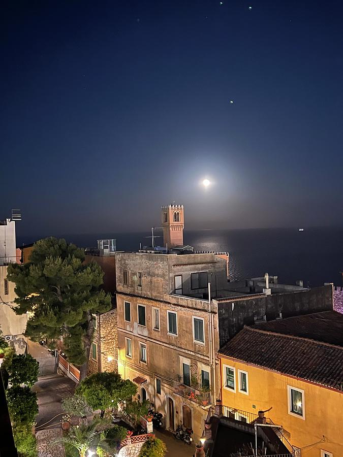 Moon Over Taormina Photograph by Nancy Merkle