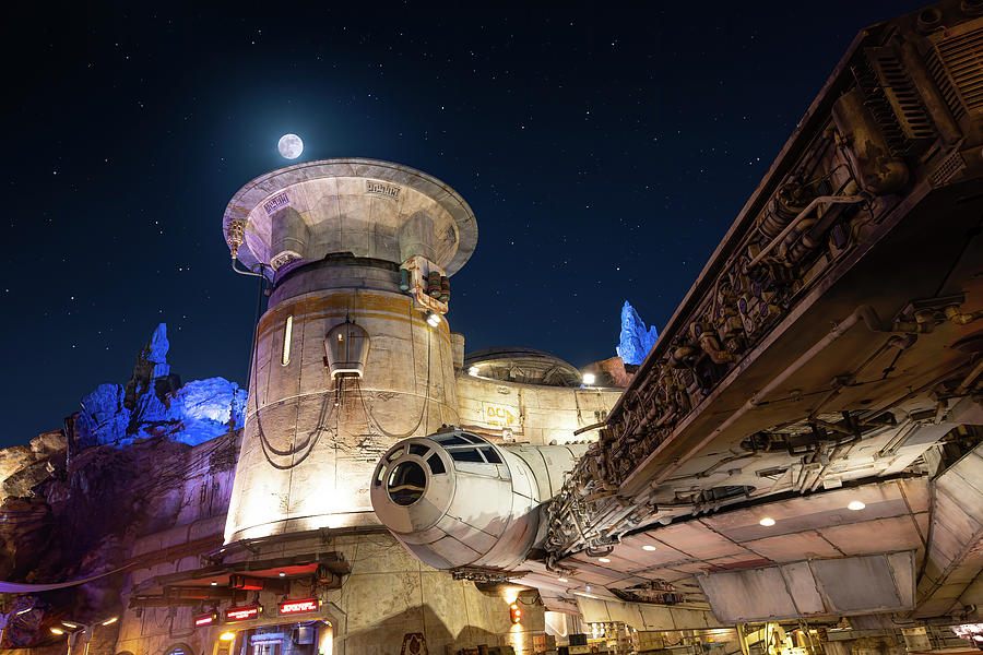 Moon Over the Millennium Falcon Photograph by Mark Andrew Thomas