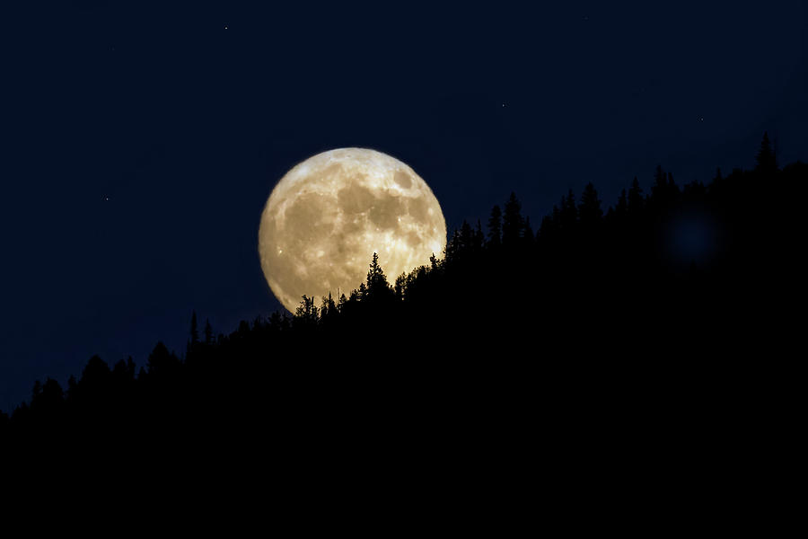 Moon over the Mountain Photograph by Dawn Key