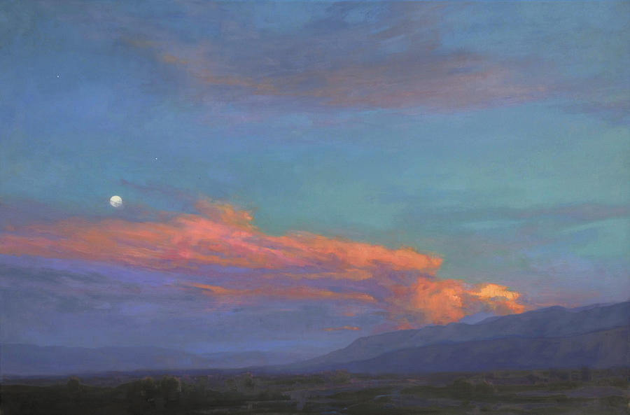 Moon Over the Sierras Painting by Sharon Weaver