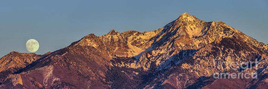 Moon Over the Wasatch Photograph by Spencer Baugh