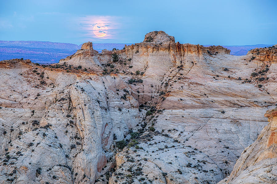 Moon Over Utah Photograph by Joseph S Giacalone