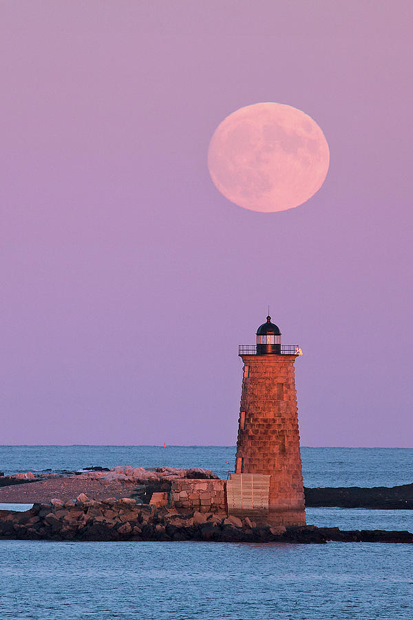 Moon Over Whaleback Photograph by Eric Gendron