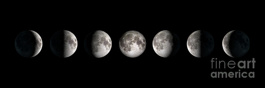 Moon phases panorama Photograph by Best of NASA