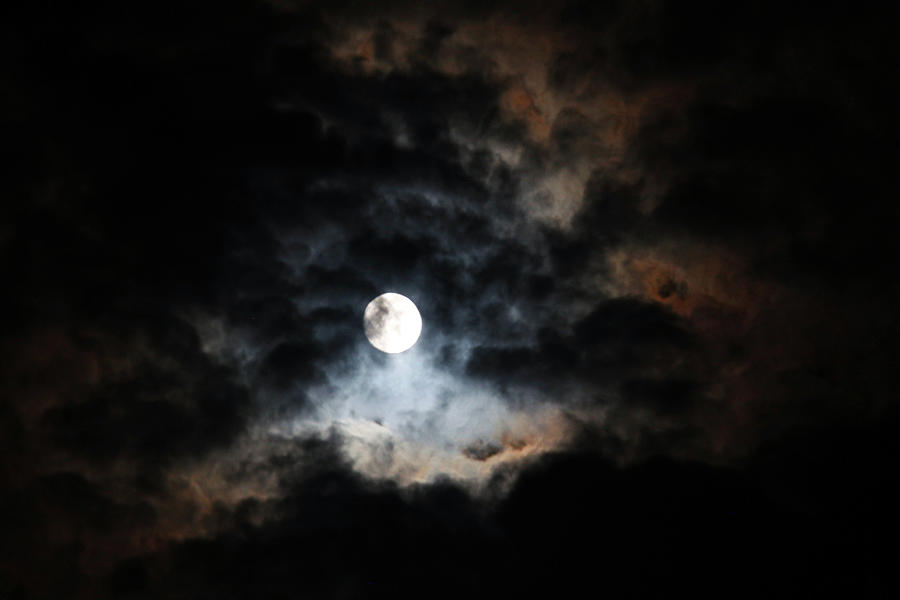 Moon Playing Hide And Seek Photograph by Cynthia Guinn