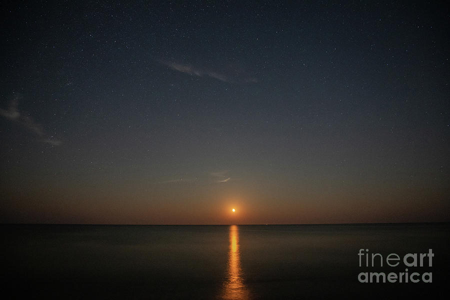 Moon Rise at Marconi Photograph by Jeannette Hunt