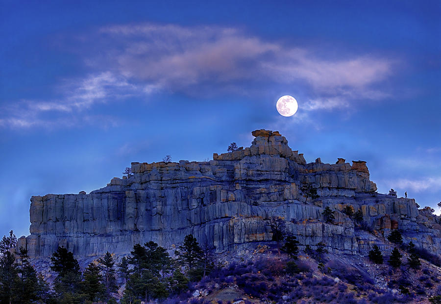 Moon Rise over Pulpit Rock Photograph by Bob Falcone