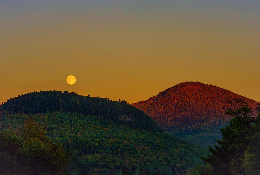 Moon Rise over Vermont Photograph by Gordon Ripley