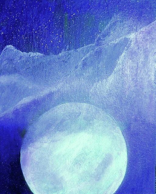 Moon Rising Painting by Pour Your heART Out Artworks