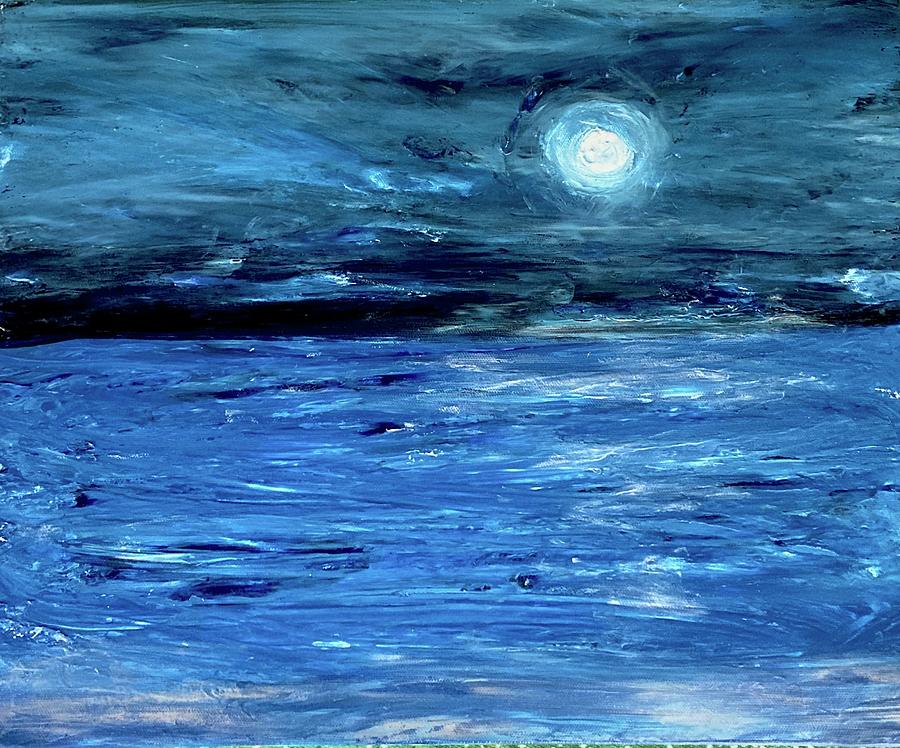 Moon River Painting by Robin Lang - Fine Art America