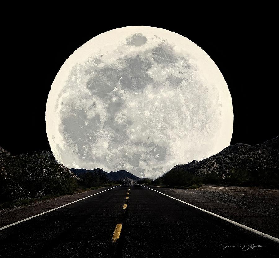 Moon Road Photograph by James Zuffoletto - Fine Art America