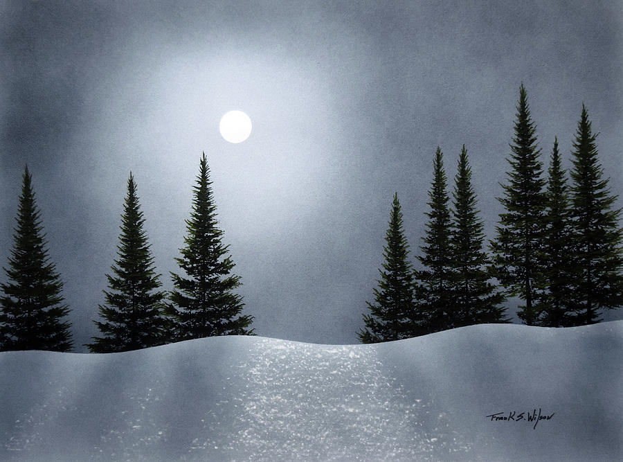 Winter Painting - Moon Sparkle by Frank Wilson