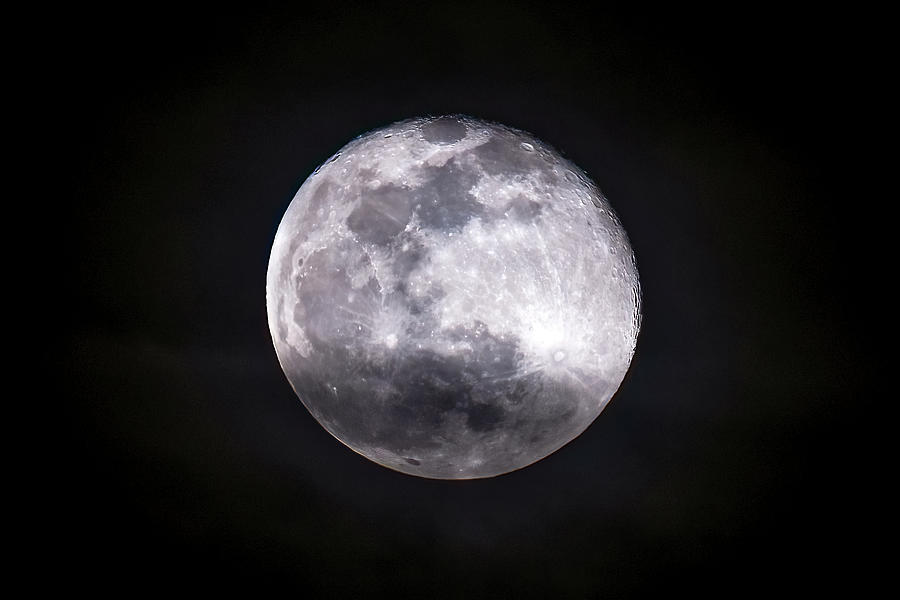 Moon thru Clouds Photograph by Al Judge