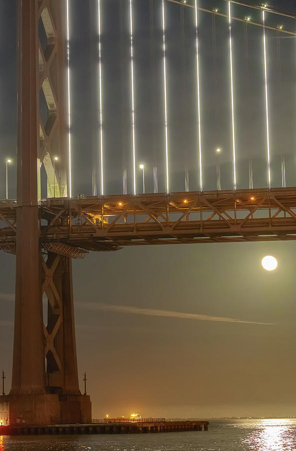 Moon Under Bridge  5 Photograph by Jonathan Nguyen