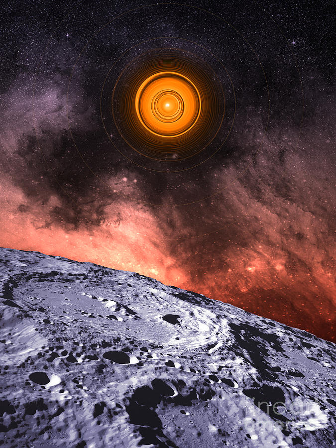Moon View Digital Art by Phil Perkins