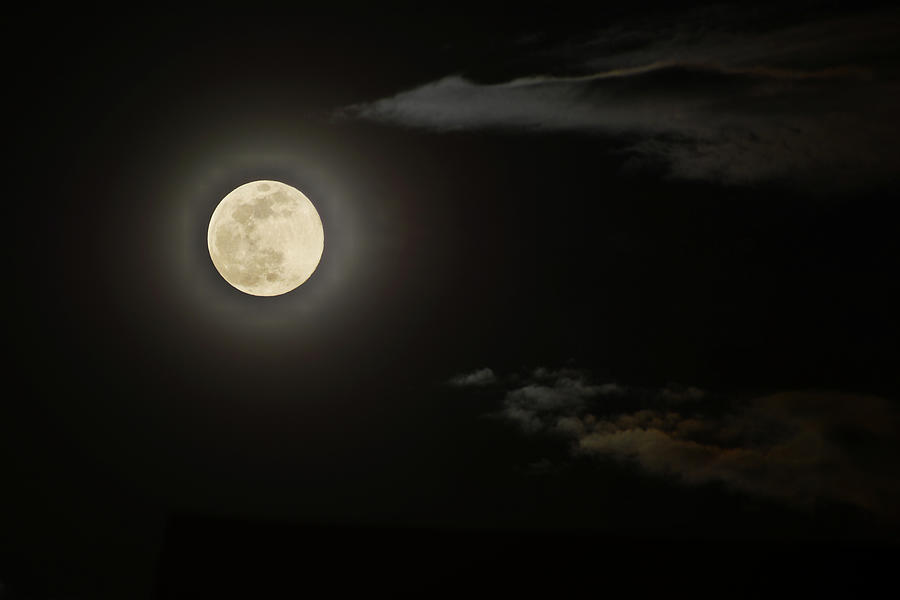 Moon With Hay-low Photograph by Raymond Salani III