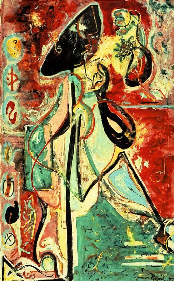 Abstract Painting - Moon Woman by Jackson Pollock