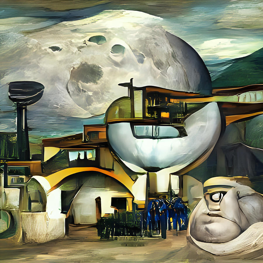 Moonbase Omicron Digital Art by David Hansen