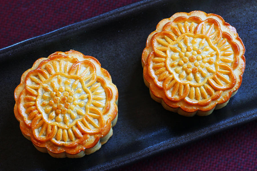 Mooncakes, Chinese Food for Mid-Autumn Festival Photograph by Thomas Ruecker