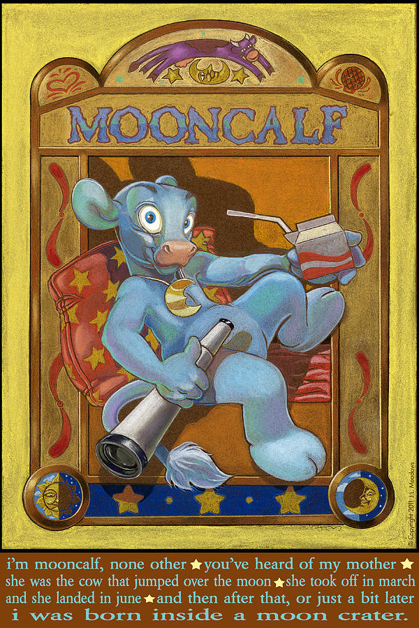 Mooncalf Mixed Media by J L Meadows