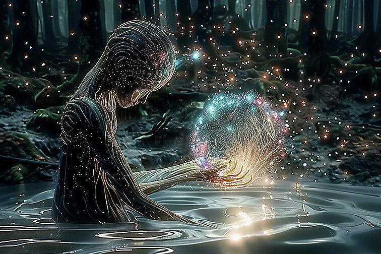 Moonchild Digital Art by Lisa Yount Moonchild Digital Art by Lisa Yount