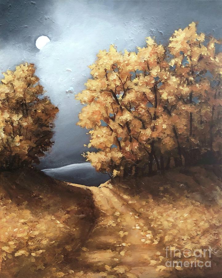 Moonlight 2 Painting by Inese Poga