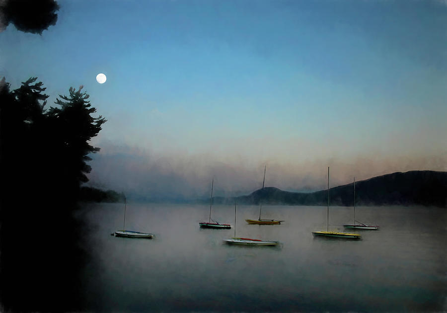 Moonlight and Mist Over Mowglis Photograph by Wayne King
