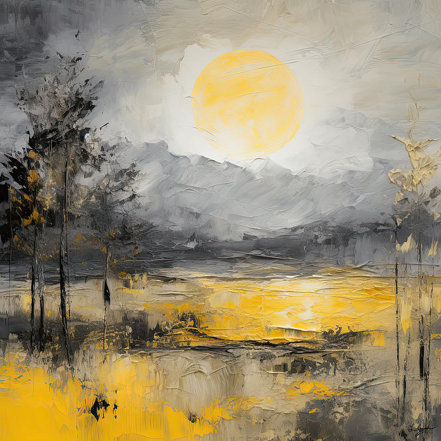 Moonlight and Tranquility - Impressionist Landscapes for Relaxation Painting by Lourry Legarde
