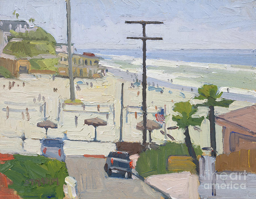 Moonlight Beach - Encinitas, California Painting by Paul Strahm