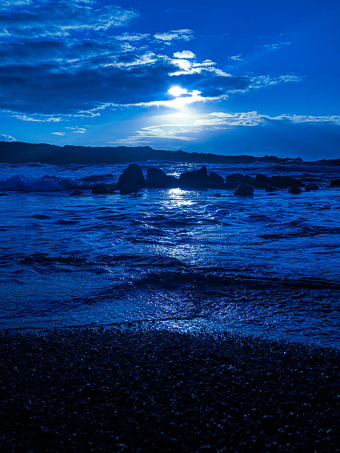 Moonlight beach Photograph by Renee L Pixels