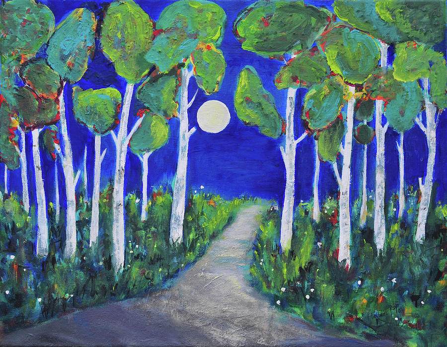 Moonlight Painting by Haleh Mahbod