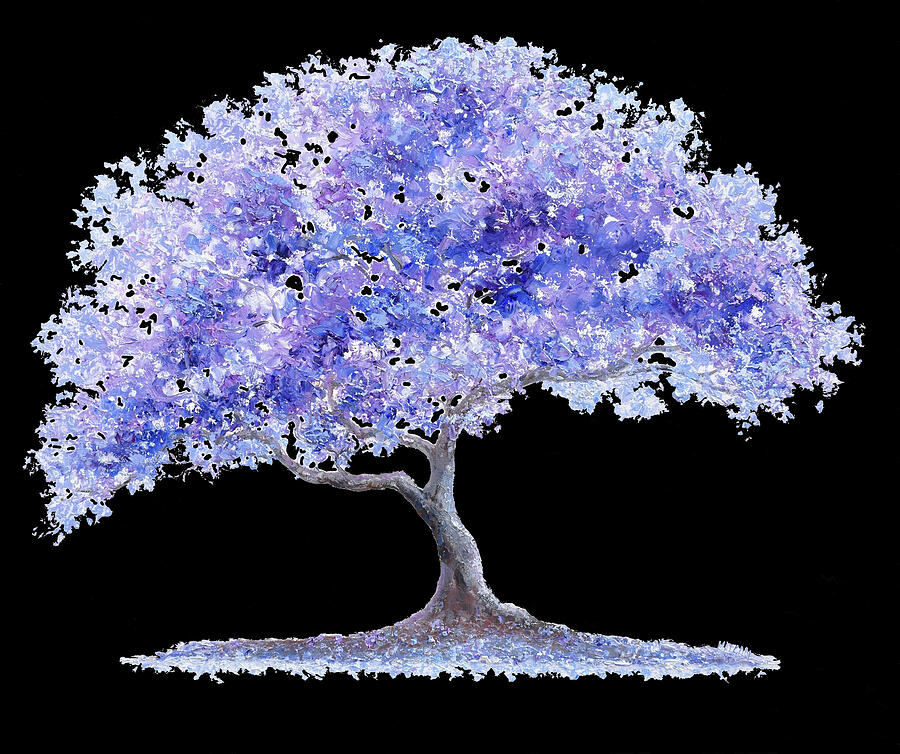 Moonlight Jacaranda Tree painting Painting by Jan Matson Moonlight Jacaranda Tree painting Painting by Jan Matson