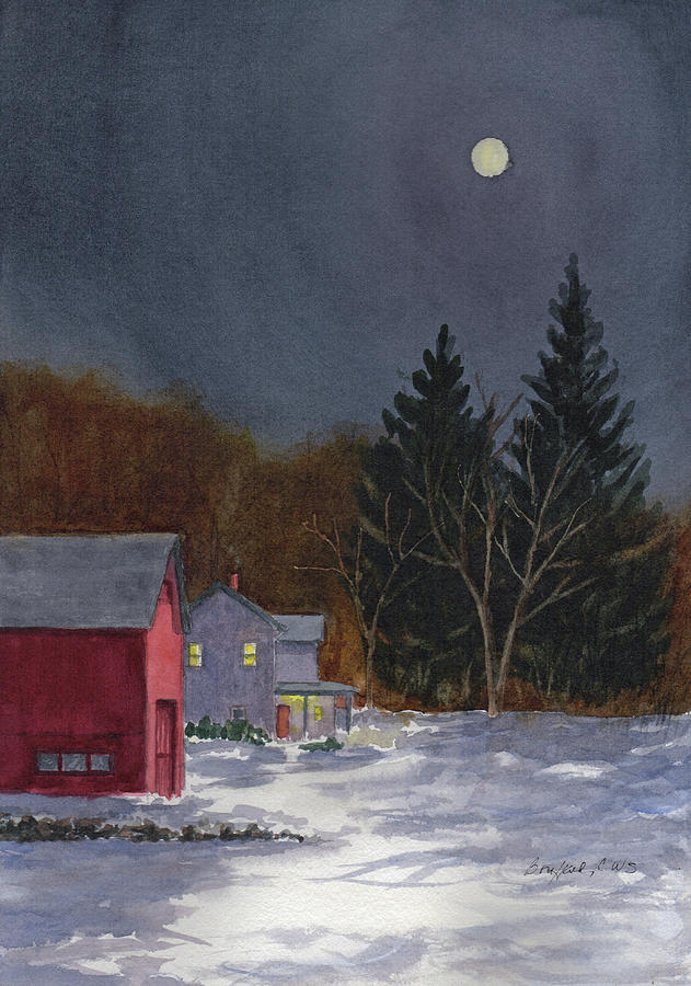 Moonlight Mood Painting by Vikki Bouffard