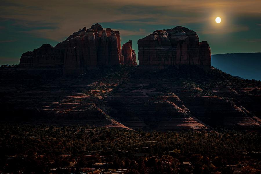 Moonlight Over Sedona Photograph by Linda Unger