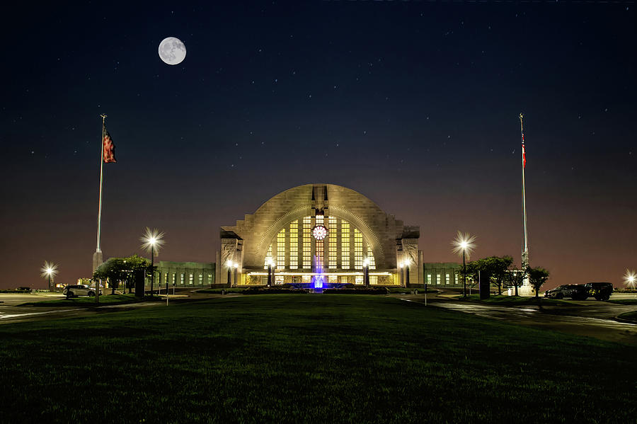 Moonlight Over Union Terminal Photograph by Ed Taylor