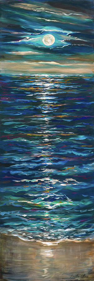 Moonlight Reflection Painting by Linda Olsen