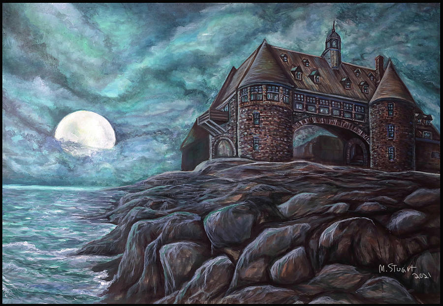 Narragansett Painting - Moonlight Towers by Matthew Stuart