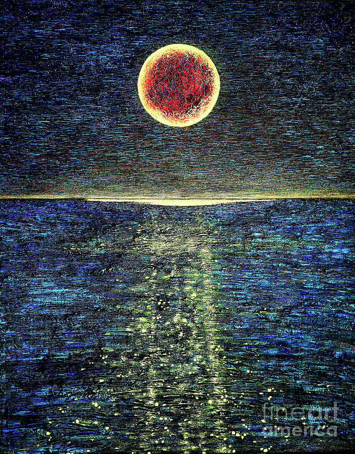 Moonlight Painting by Viktor Lazarev