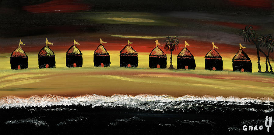 Moonlit Cabanas Painting by Garo Yepremian