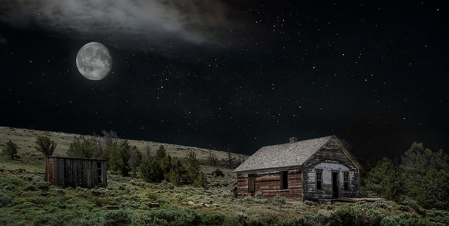 Moonlit Cabin Photograph by Laura Terriere Moonlit Cabin Photograph by Laura Terriere