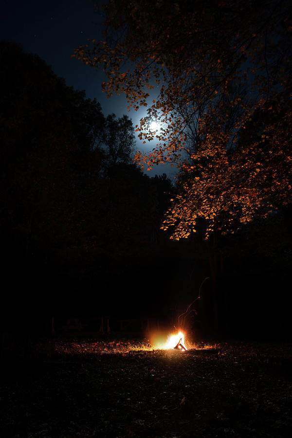 Moonlit Campfire Photograph by American Landscapes
