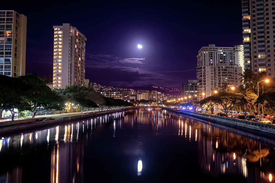 Moonlit Canal Photograph by American Landscapes