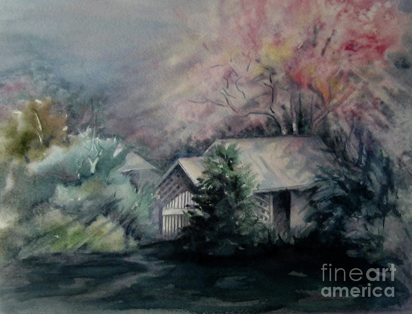 Moonlit Cottage Painting By Elizabeth Allen Fine Art America