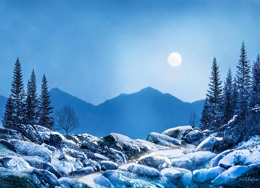 Moonlit Hike D Digital Art by Frank Wilson