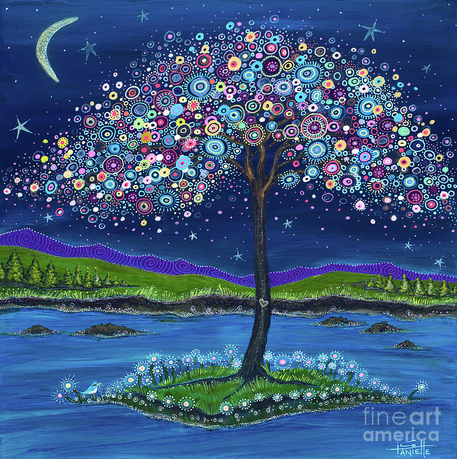 Moonlit Magic Painting by Tanielle Childers