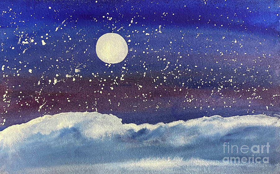 Moonlit Night Painting by Lisa Neuman