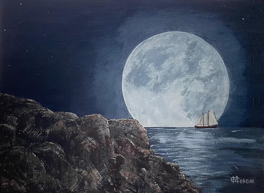 Moonlit Passage Painting by Cynthia Morgan